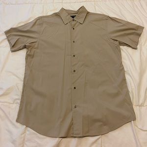 Banana Republic Cotton Stretch men’s button front khaki shirt size large